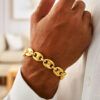 Mariner bracelet in solid 14K yellow gold, view 3