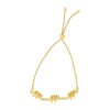 Station bracelet in solid 14K yellow gold