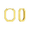 14K Yellow Gold Hexagon Hoop Earrings