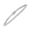 Sterling Silver, Rhodium Plated Tennis Bracelet