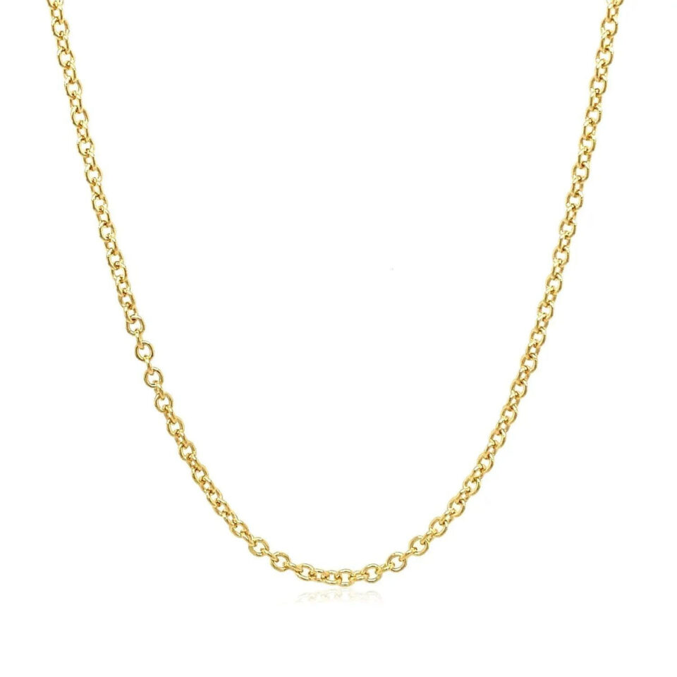 14K Yellow Gold Cable Round Chain 1.9mm
