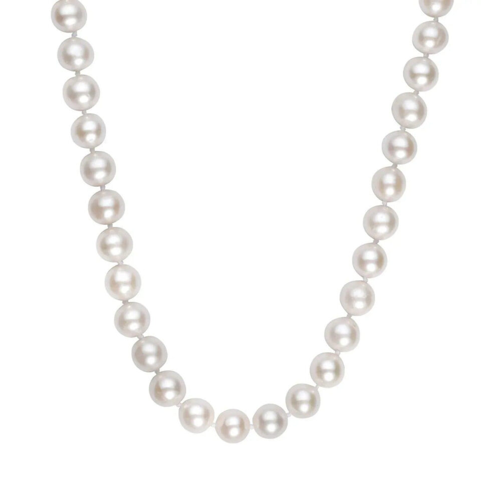 14K Yellow Gold Pearl Necklace