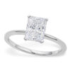 2 ct lab-grown diamond radiant solitaire ring in solid 14K white gold, engagement ring, view 2