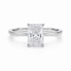 2 ct lab-grown diamond radiant solitaire ring in solid 14K white gold, engagement ring