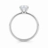 2 ct lab-grown diamond radiant solitaire ring in solid 14K white gold, engagement ring, view 3
