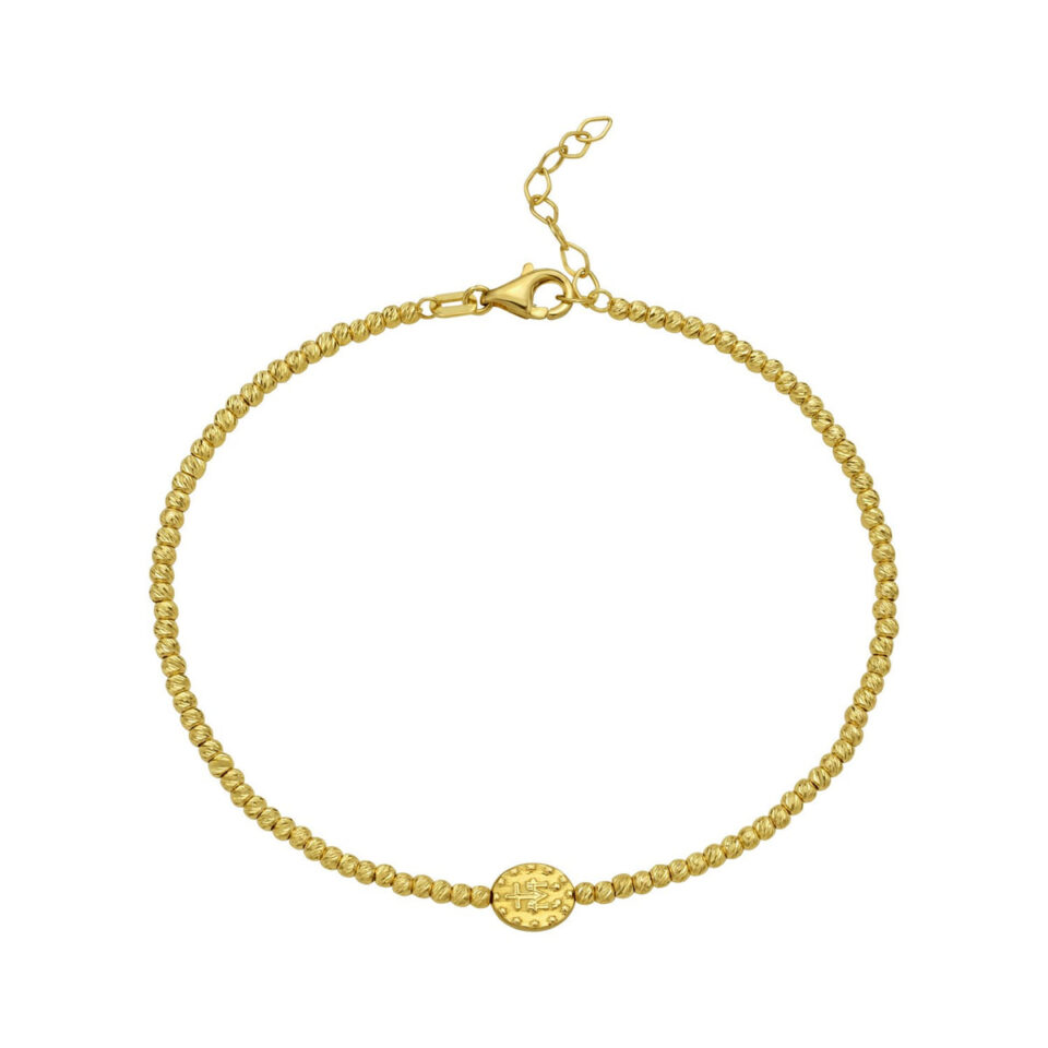 14K Yellow Gold Virgin Mary Bracelet
