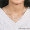 18K White Gold Cable Chain 1.40mm
