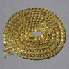 14K Yellow Gold Semi Solid Miami Cuban Chain, 5 mm