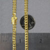 14K Yellow Gold Semi Solid Miami Cuban Chain, 5 mm