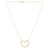 14K Yellow Gold Large Open Heart Necklace