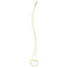 14K Yellow Gold Large Open Heart Necklace