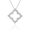 14K White Gold Lab-Grown Diamond Pendant