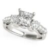 14K White Gold Lab-Grown Diamond Engagement Ring 1 3/4cttw