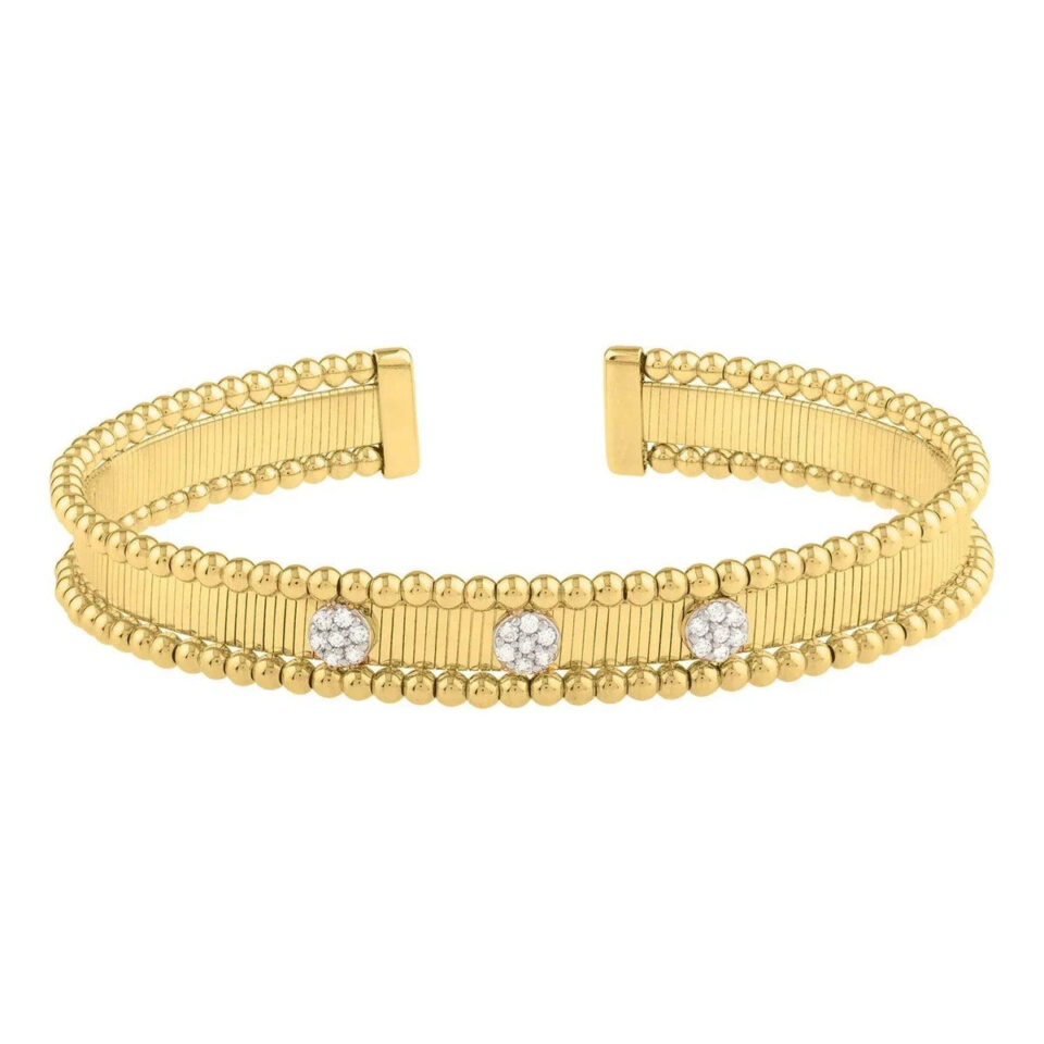 14K Two-Tone Gold Bangle