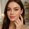 2 ct tw lab-grown diamond solitaire princess ring in solid 10K white gold, engagement ring, view 5