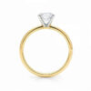 1 ct tw lab-grown diamond radiant solitaire ring in solid 10K yellow gold, engagement ring, view 3