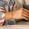 Sterling silver tennis adjustable bracelet 4.00mm, view 4