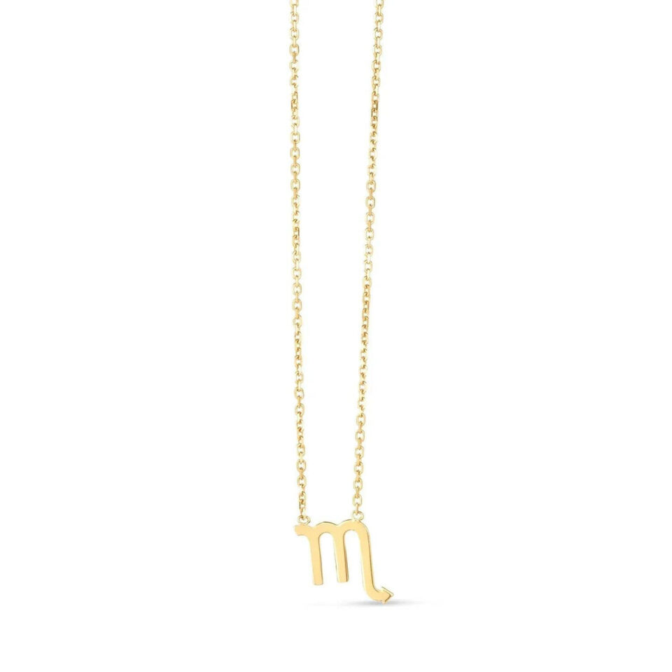 14K Yellow Gold Necklace Scorpio