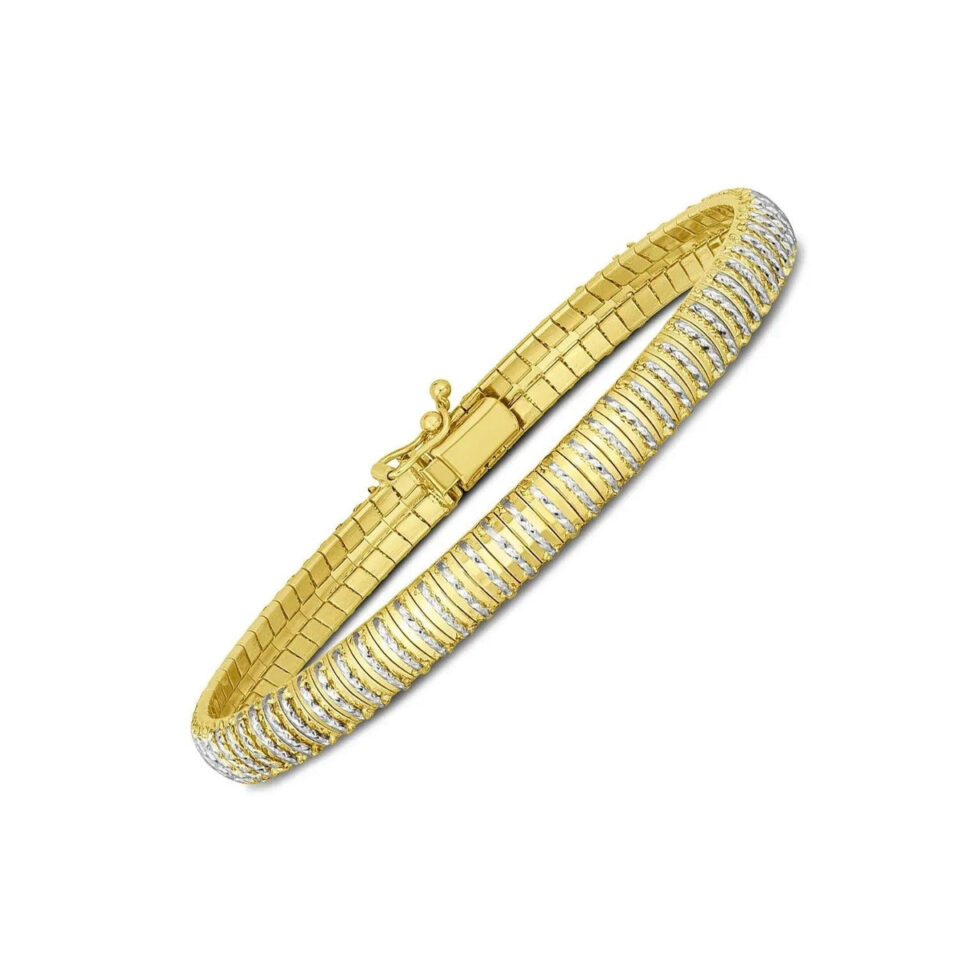 5.80mm bracelet in solid 14K yellow gold, view 3