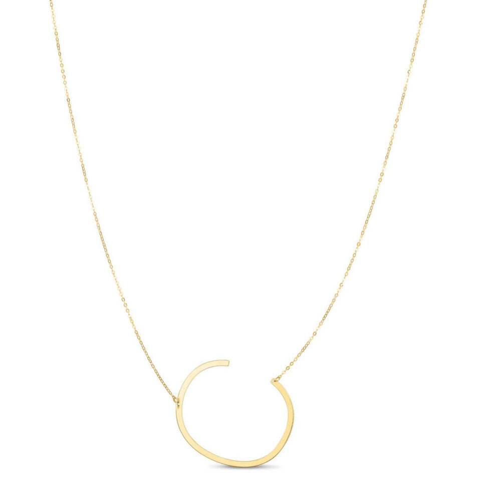14K Yellow Gold Yours Truly Large Initial C