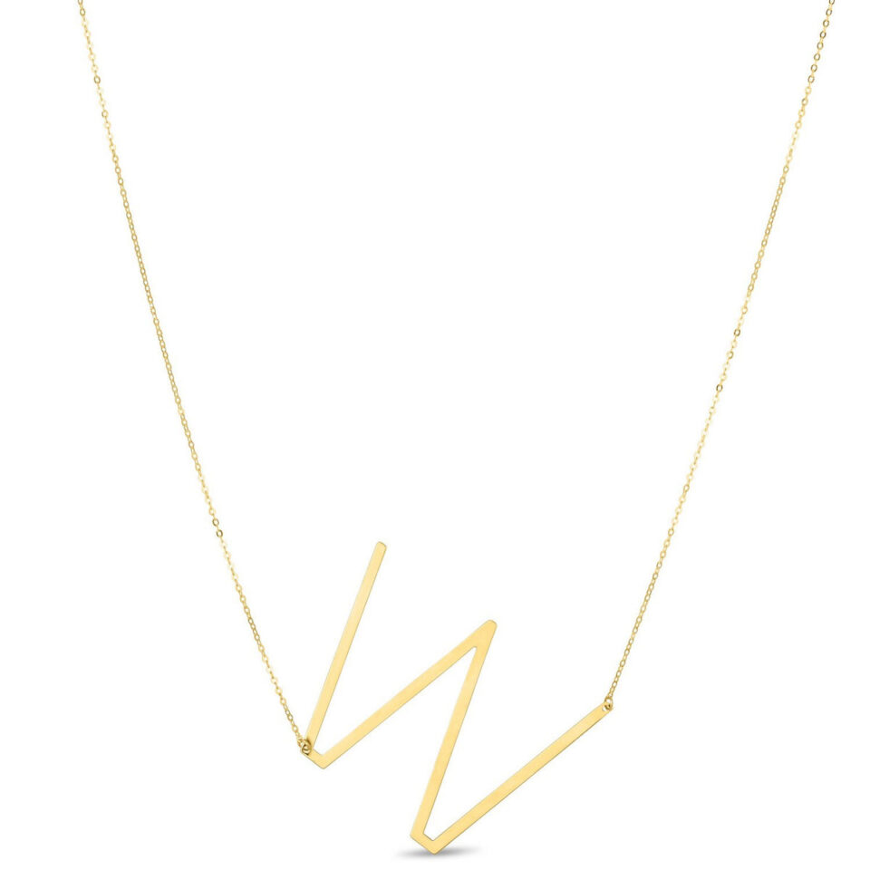 14K Yellow Gold Yours Truly Large Initial W