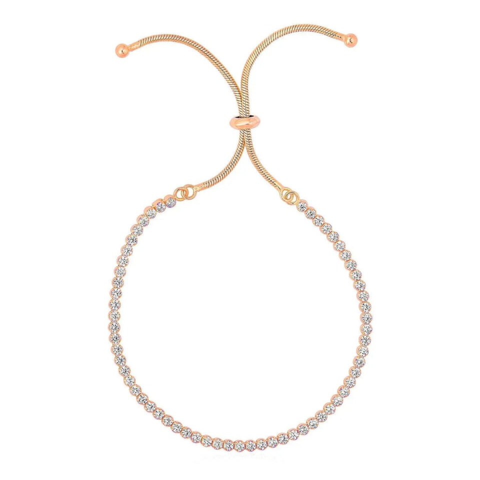 Sterling Silver Tennis Adjustable Bracelet