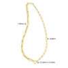 Circle paperclip necklace in solid 14K yellow gold, view 2