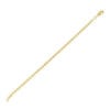 Moon bead chain in solid 14K yellow gold, view 2