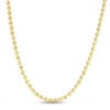 Moon bead chain in solid 14K yellow gold, view 3