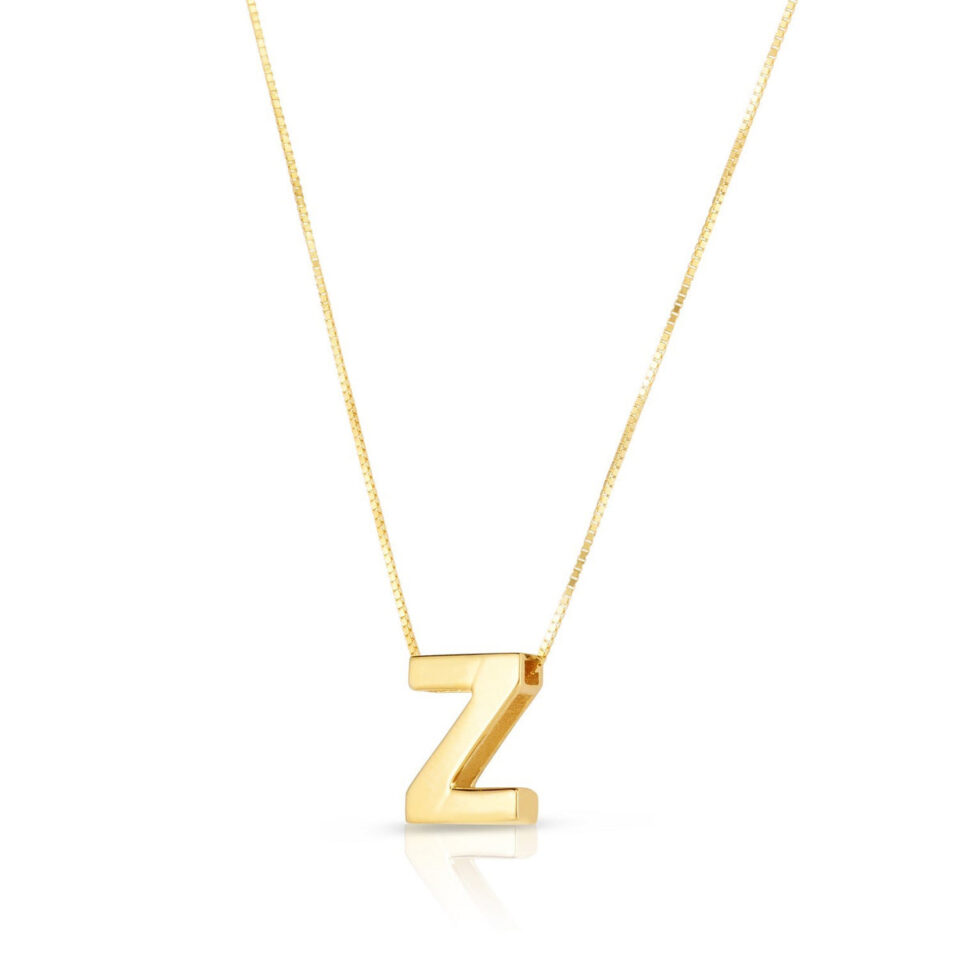 14K Yellow Gold Yours Truly Block Letter