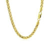 4.1mm franco round chain in solid 14K yellow gold, view 3