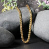 4.1mm franco round chain in solid 14K yellow gold, view 4