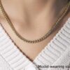 4.1mm franco round chain in solid 14K yellow gold, view 9
