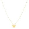 14K Yellow Gold Papillon Butterfly Necklace