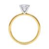 1 ct tw lab-grown diamond solitaire princess ring in solid 14K yellow gold, engagement ring, view 3