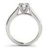 Solitaire lab-grown diamond engagement ring in solid 14K white gold, view 4