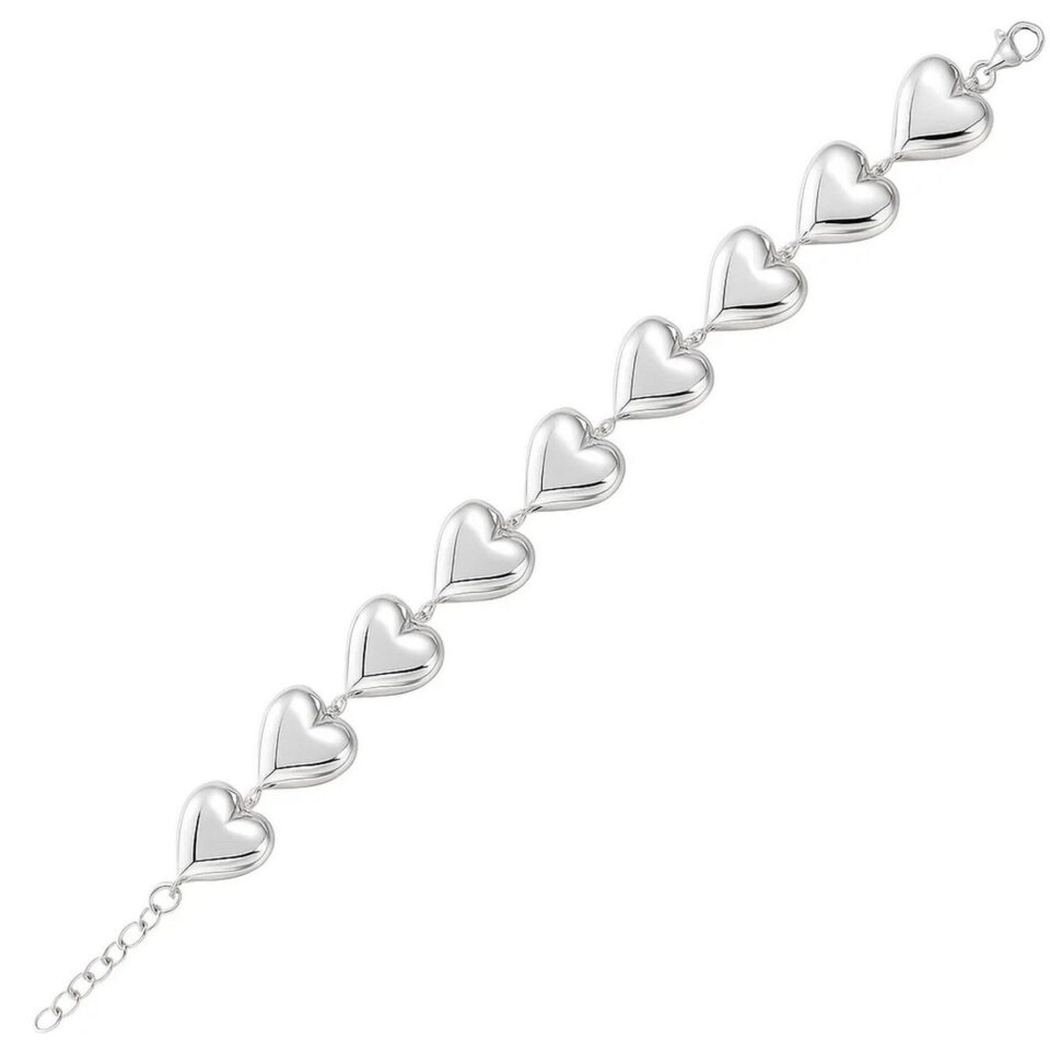 Sterling Silver, Rhodium Plated Bracelet