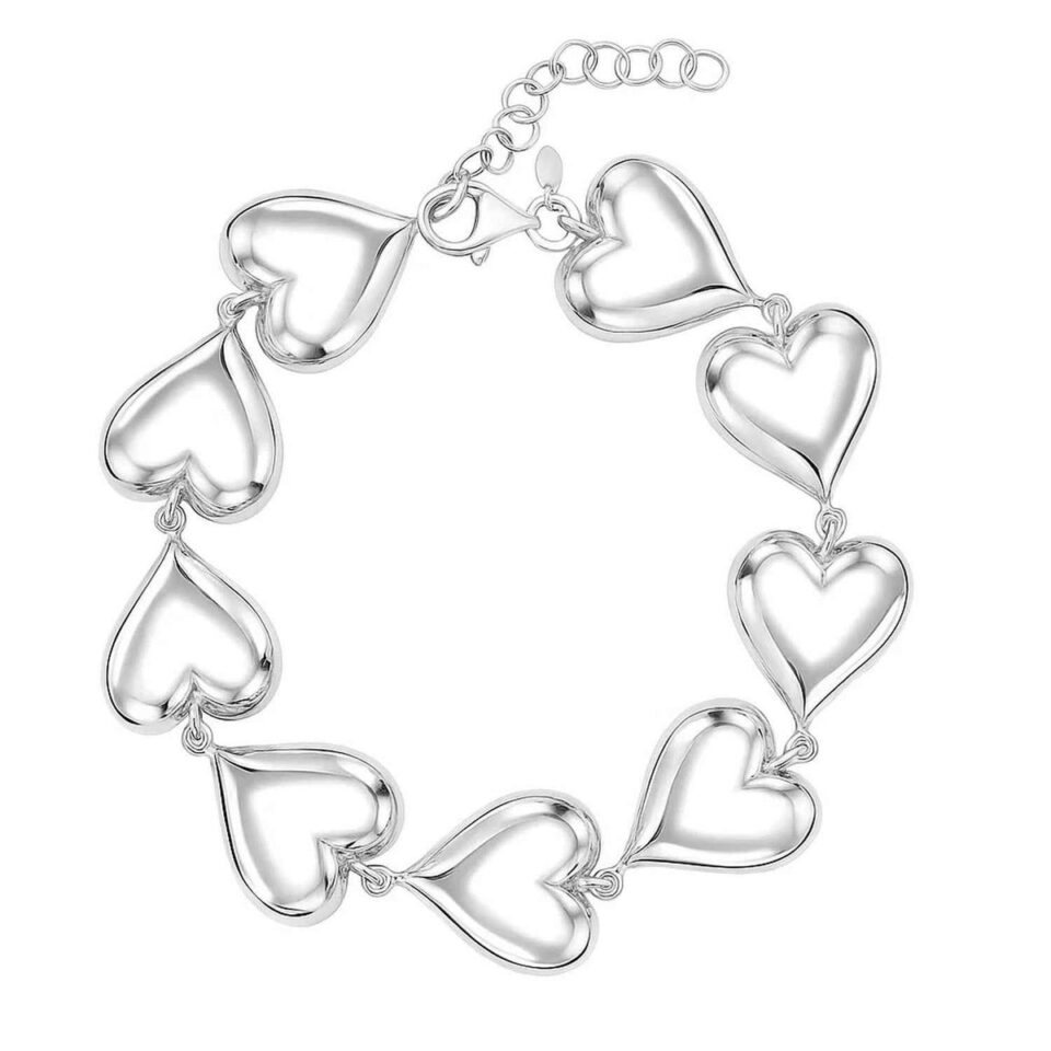 Sterling Silver, Rhodium Plated Bracelet