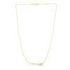 Chain necklace with horizontal arrow pendant in solid 14K yellow gold, view 2