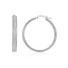 Hoop earrings in solid 14K white gold