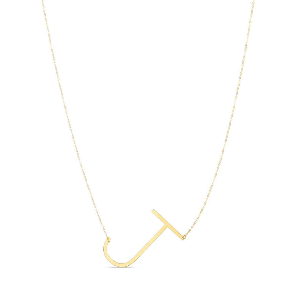 14K Yellow Gold Yours Truly Large Initial J