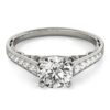 1 1/4 ct tw lab-grown diamond cathedral engagement ring in solid 14K white gold