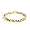 8.80mm curb bracelet in solid 14K yellow gold, view 6
