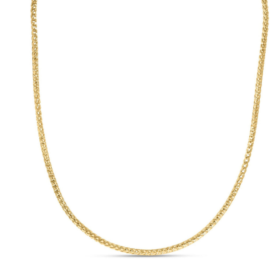 Sterling Silver, Gold Plated Franco Chain