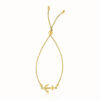 14K Yellow Gold Anchor Adjustable Lariat Bracelet