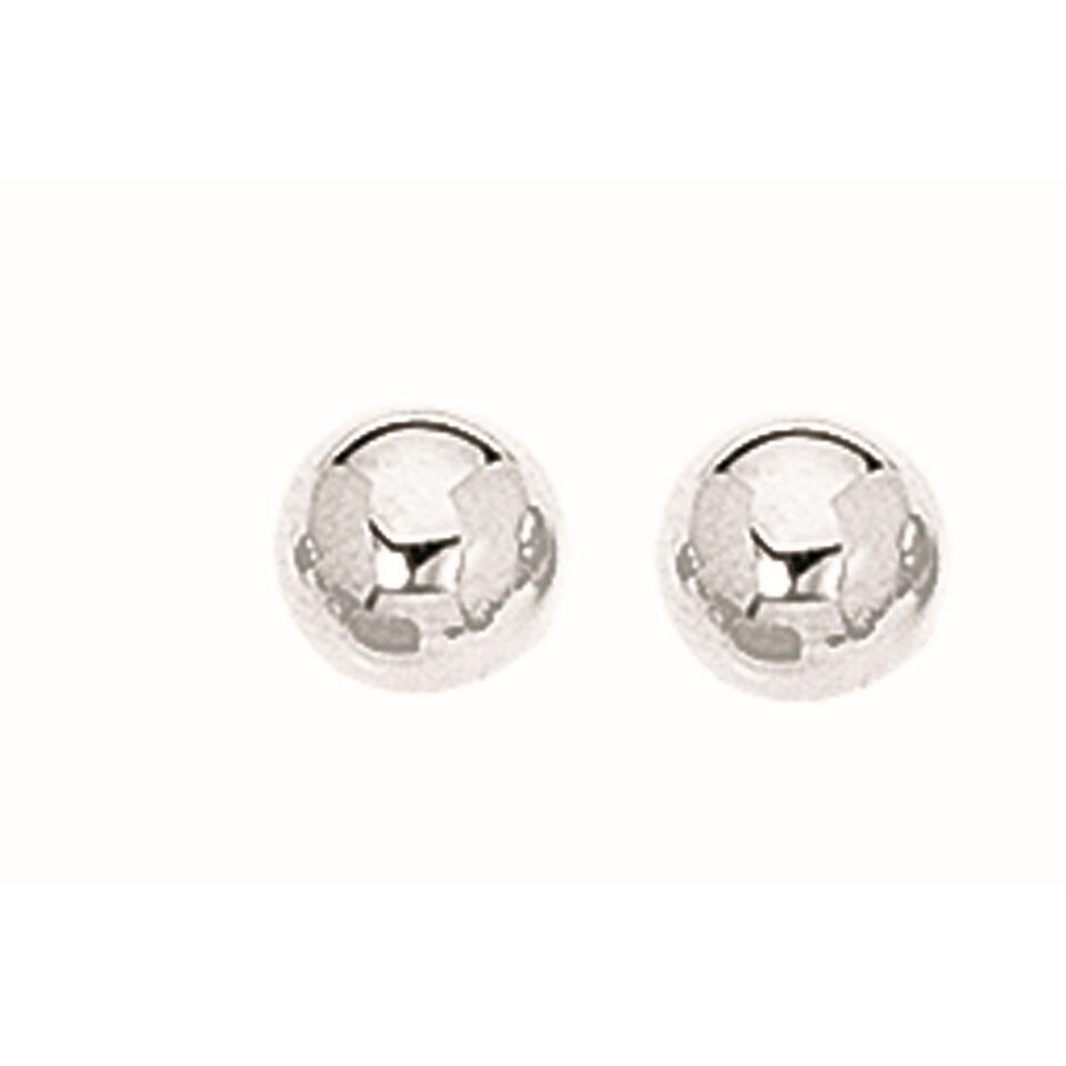 Sterling Silver Ball Stud Earrings, 7 mm