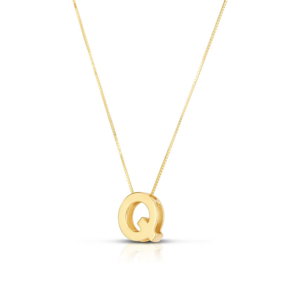 14K Yellow Gold Yours Truly Block Letter