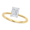 1.50 ct emerald lab-grown diamond ring in solid 10K yellow gold, view 3