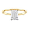 1.50 ct emerald lab-grown diamond ring in solid 10K yellow gold