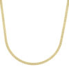 3.6 mm light gourmette chain in solid 14K yellow gold